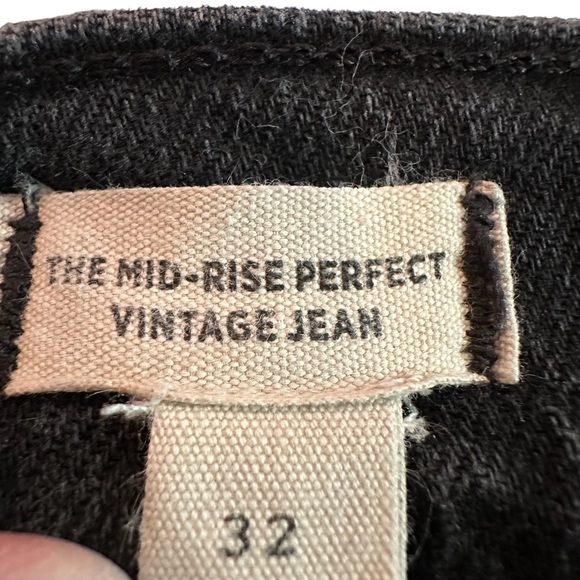 MADEWELL The Mid-Rise Perfect Vintage Jeans Sz 32 Clean Black Wash - Picture 11 of 13